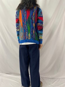 画像4: COOGI 3D柄織り コットンニットジャケット XL (4)