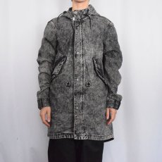 画像2: Levi's × Patta  "M-51 TYPE" ケミカルウォッシュ ブラックデニム フィッシュテールパーカー L (2)