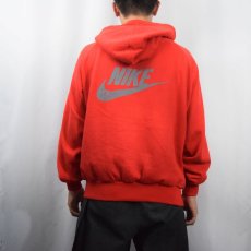 画像4: 80's NIKE "ATHLETICS WEST" リフレクタープリント スウェットフーディー (4)