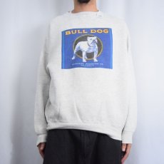 画像2: Bull Dog Brand 前V 企業プリントスウェット (2)