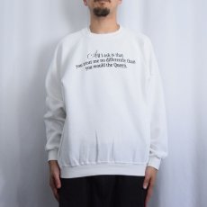 画像2: 90's Don't Panic!Designs USA製 "All I ask is that you..." メッセージプリントスウェット XL (2)