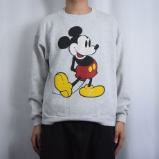 画像2: 90's Disney USA製 MICKEY MOUSE キャラクタープリントスウェット L (2)