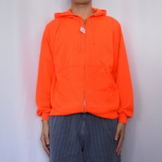 画像3: 80's ACE SPORTSWEAR USA製 裏サーマル スウェットジップパーカー L (3)