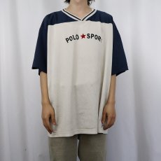 画像2: 90's POLO SPORT Ralph Lauren USA製 ロゴプリント メッシュゲームシャツ XL (2)