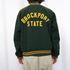 画像5: 60's PRINCETON "BROCKPORT STATE" リバーシブル ウールスタジャン (5)