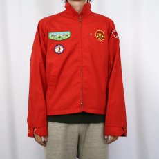 画像2: 60's BOY SCOUTS OF AMERICA ワッペン付き コットンポリ スイングトップ L (2)