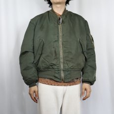 画像2: 民間品 80's〜  ALPHA INDUSTRIES,INC. MA-1 フライトジャケット MEDIUM (2)