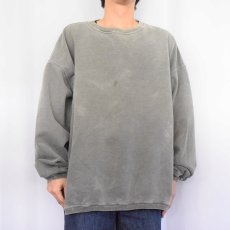 画像2: 90's ARIZONA JEANS USA製 前V 無地フェードスウェット XL (2)