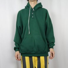 画像2: 90's RUSSELL ATHLETIC USA製 ヘンリーネック スウェットフーディー XXL (2)