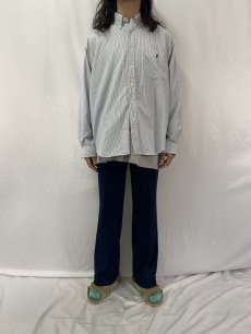 画像2: Ralph Lauren "BIG SHIRT" ストライプ柄 オックスフォードボタンダウンシャツ L (2)