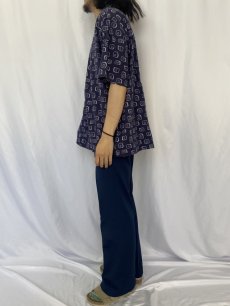 画像3: PERRY ELLIS 総柄オープンカラー コットンレーヨンシャツ XL (3)