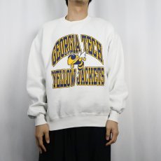 画像2: 90's RUSSELL ATHLETIC USA製 "GEORGIA TECH" 前V プリントスウェット L (2)