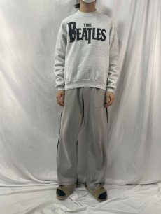 画像2: 90's USA製 THE BEATLES ロックバンド ロゴスウェット L (2)