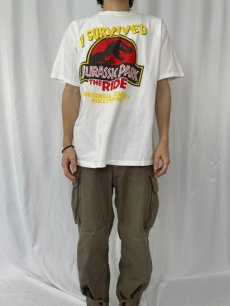 画像2: 90's JURASSIC PARK THE RIDE USA製 プリントTシャツ XL (2)