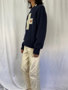 画像3: 90's〜 ABERCROMBIE＆FITCH クロス柄 ニットセーター (3)