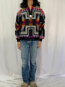 画像2: PENDLETON USA製 ネイティブ柄 ウールジャケット XL (2)