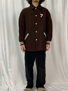 画像2: 60s DEERFOOT USA製 パッチ付き ウールスタジャン SIZE40 (2)