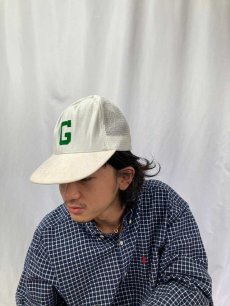 画像2: 80's USA製 "G" スナップバック フロッキープリントメッシュキャップ SMALL/MEDIUM (2)