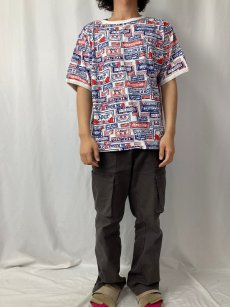 画像2: K.P. KNITWEAR 総柄Tシャツ L (2)