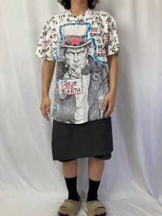 画像2: 90's Uncle Sam "SAVE THE EARTH" 大判プリントTシャツ (2)