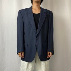 画像2: 〜90's BURBERRY USA製 テーラードジャケット NAVY (2)