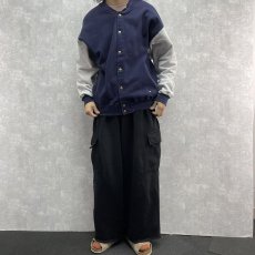 画像2: 90's RUSSELL ATHLETIC USA製 バイカラー フルスナップスウェット L (2)