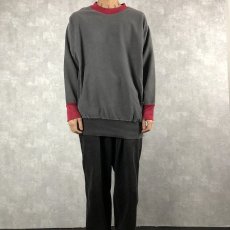 画像2: 90's REBEL REVERSE WEAVE TYPE ツートーンスウェット L (2)