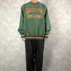 画像2: 90's MT SPORKANE KNITTING MILLS パッチワークデザイン REVERSE WEAVE TYPE カレッジスウェット XXL (2)