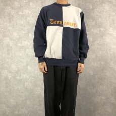 画像2: 90's MV SPORT USA製 パネル切り替え REVERSE WEAVE TYPE スウェット L (2)