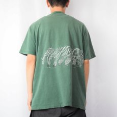 画像4: 90's The National Zoo シマウマ 巻きプリントTシャツ  (4)