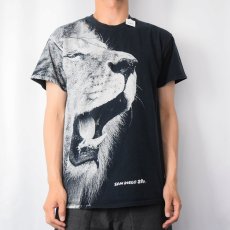 画像2: SANDIEGO ZOO ライオン 大判プリントTシャツ M (2)