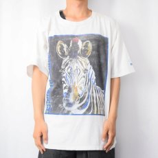 画像2: 90's DOWN TO EARTH PRODUCTS USA製  しまうまプリントTシャツ XL (2)