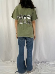 画像4: 90's PEANUTS USA製 キャラクターパロディプリントTシャツ L  (4)