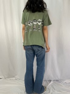 画像4: 90's PEANUTS USA製 キャラクターパロディプリントTシャツ L (4)