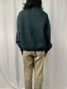 画像4: 90's L.L.Bean NORWAY製 バーズアイ ウールニットセーター XL (4)