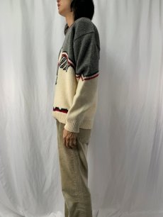 画像3: 90's Woolrich サンダーバード柄 ウールニットセーター L (3)