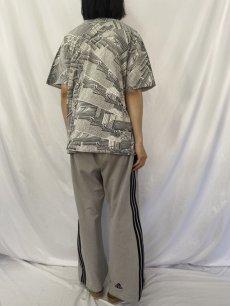 画像4: 90's M.C. Escher USA製 騙し絵アート 総柄プリントTシャツ XL (4)