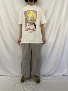 画像3: 90's Marilyn Monroe USA製 アートイラストプリントTシャツ XL (3)