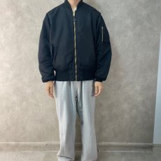 画像3: 90's〜 ALPHA INDUSTRIES,INC. 民間用 MA-1 フライトジャケット LARGE (3)