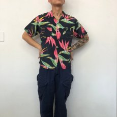 画像4: 50's Made in California Rayon Hawaiian Shirt M (4)