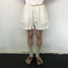 画像3: White Linen Shorts W26-33 (3)