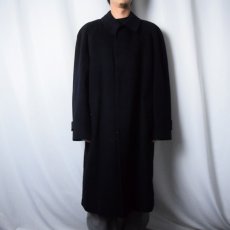 画像2: 80's Burberrys' ENGLAND製 カシミアステンカラーコート NAVY (2)