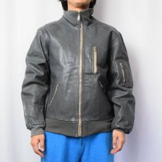 画像2: 民間品 ドイツ軍 フライトレザージャケット SIZE56 (2)