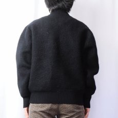 画像3: 80's L.L.Bean ハーフジップ ウールニットセーター BLACK L (3)