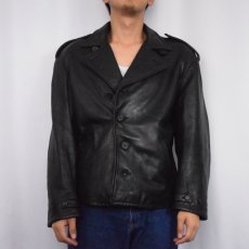 画像2: 90's〜 Ralph Lauren Purple Label USA製 ダブルライダースジャケット BLACK M (2)