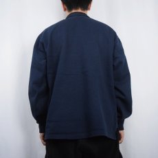 画像3: 2000's Champion USA製 ハーフジップスウェット NAVY L (3)