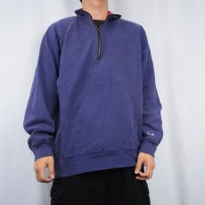 画像2: 90's Champion USA製 ハーフジップスウェット XL (2)