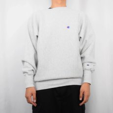 画像2: 90's Champion REVERSE WEAVE USA製 目付きスウェット L (2)