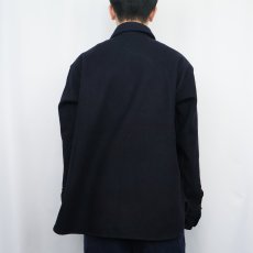 画像3: 50's Sport King マチ付き アクリル×ウール CPOシャツジャケット NAVY XL (3)