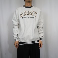 画像2: 2000's Champion REVERSE WEAVE "ARMY" プリントスウェット M (2)